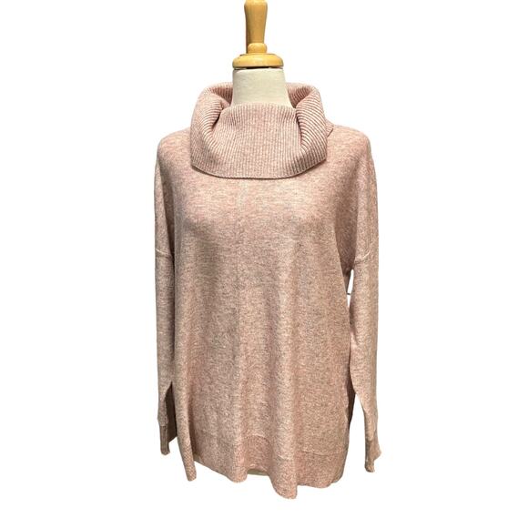 Sundance Sweaters - Sundance Sweater Sz M Gracie Isle Cowl Neck Pink Oversized Cozy Cottagecore